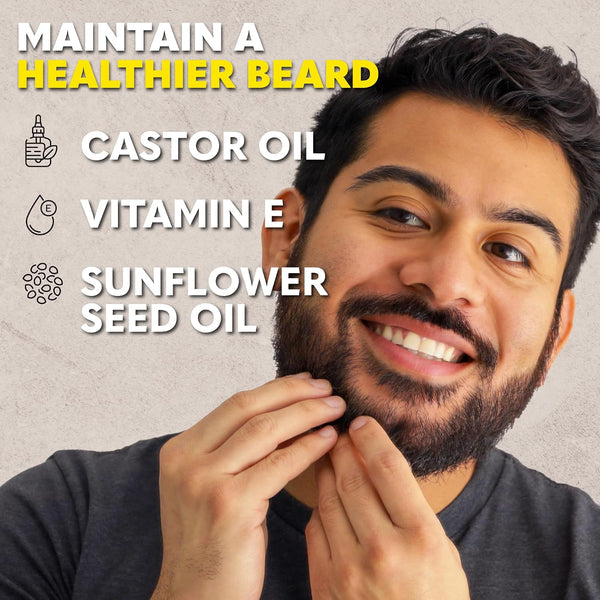 The Beard Club Beard Oil for Men - 2Oz Classic Sandalwood Natural Beard Oil with Castor & Amber Oils - Beard & Mustache Conditioner - Hydrates,