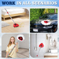 Wa.Ie Jiemimicrofiber Spin Mop Refills Head Compatible for Easywring 1-Tank System,1 Mop Scrub Brush + 1 Mop Base + 4 Pack Cleaning Floor Mop Head