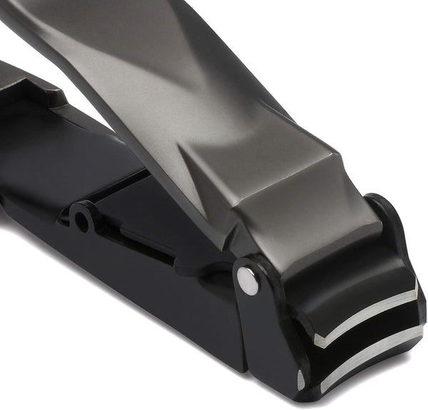 Nail Clippers for Men with Catcher - KLIPP Heavy Duty Razor-Sharp Self-Collecting Nail Cutter, Ergonomic Lever for Fingernails & Toenails, Ideal