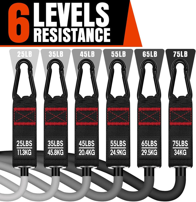Heavy Resistance Bands for Working Out, 300LBS Exercise Bands with Handles, Work