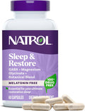 Natrol Sleep & Restore Capsules with Magnesium Glycinate 100Mg, GABA, Essential for Your Ultimate Restorative Sleep, Melatonin-Free, 30 Day Supply