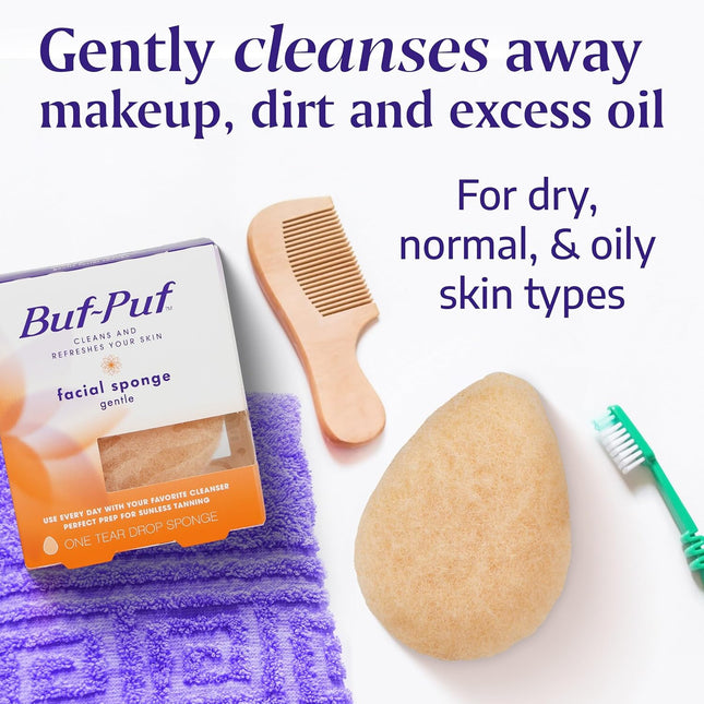 Buf-Puf Gentle Facial Sponge, Dermatologist Developed, Removes Deep down Dirt & 
