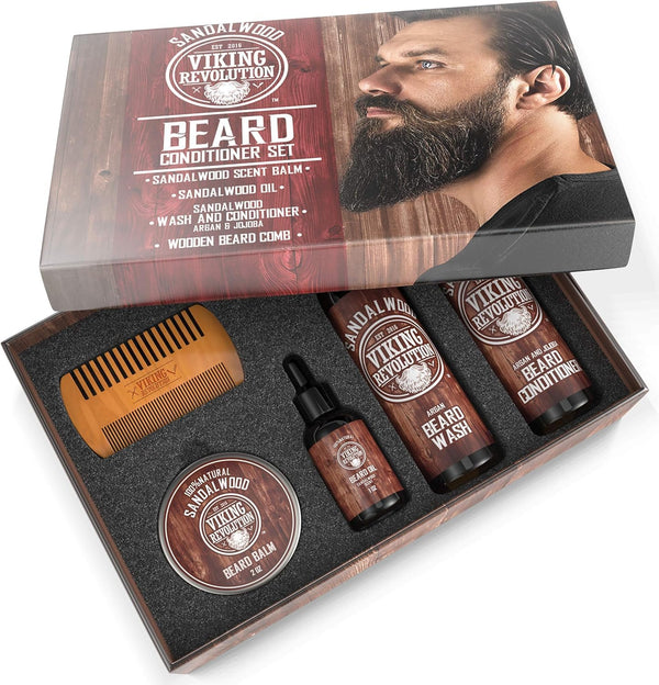Ultimate Conditioner for Men'S Beard Grooming - Softens, Smoothes and Soothes Beard Itch- Contains Wash, Conditioner, Oil, Balm and Comb-