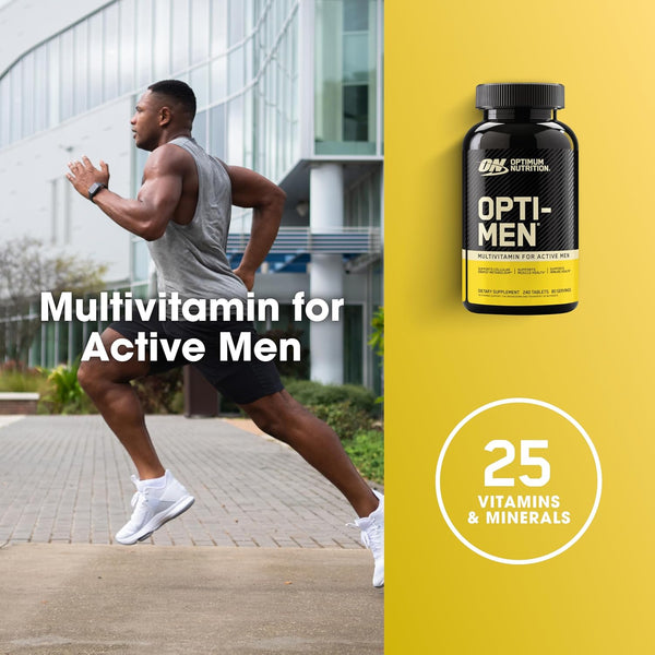 Optimum Nutrition Opti-Men, Vitamin C, Zinc and Vitamin D, E, B12 for Immune Support Mens Daily Multivitamin Supplement, 150 Count (Packaging May