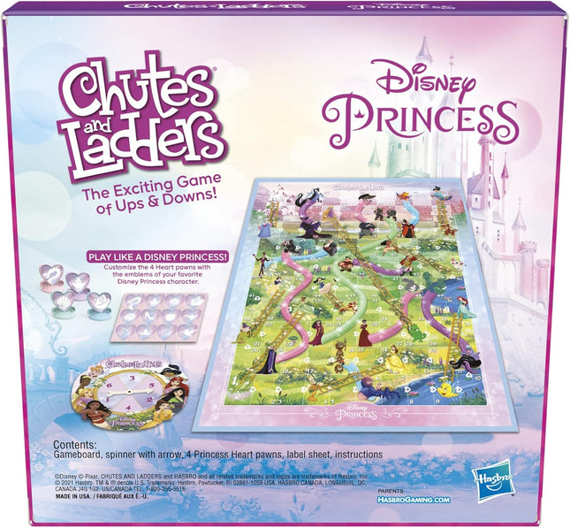Hasbro Gaming Chutes and Ladders: Disney Princess Edition Board Game for Kids Ag