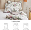 Flysheep 3 Pieces Quilt Set Full/Queen Size, Beige Floral Reversible Bedspread Coverlet Set, Soft Microfiber Lightweight Bed Cover for All Season