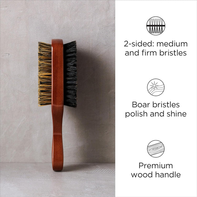 Diane Premium 100% Boar Bristle 2-Sided Club Brush for Men and Barbers, Medium a