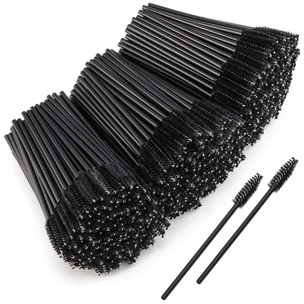 1000 Mascara Wands Disposable Spoolies Bulk for Eyelash Extensions, Black Black-1000