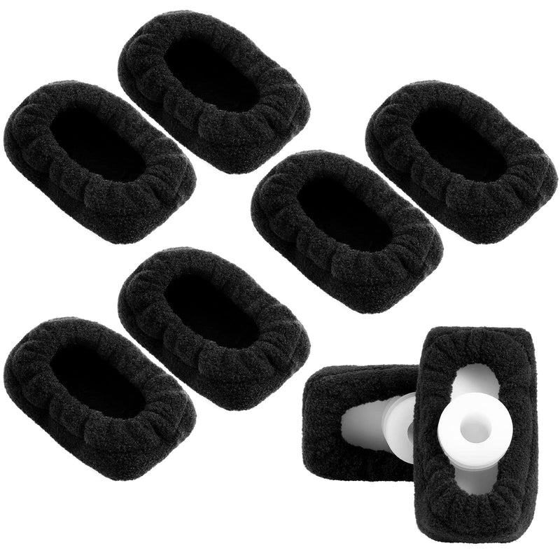 Geyoga 4 Pair Walker Ski Glide Covers Ski Glide Sock Covers Rollator Glider Accessories Fit Pad for Indoor and Outdoor Use, Black