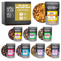 Tiesta Tea - Top 8 Favorites Sampler Set, Loose Leaf, Up to 80 Cups, High to No Caffeine, Hot & Iced, Tea Variety Pack with Green, Herbal, &