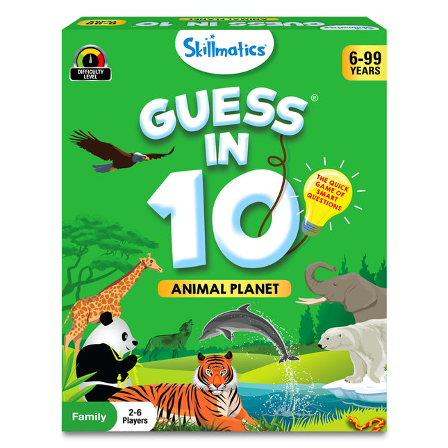 Skillmatics Guess in 10 Animal Planet, Card Game, Perfect for Boys, Girls, Kids,