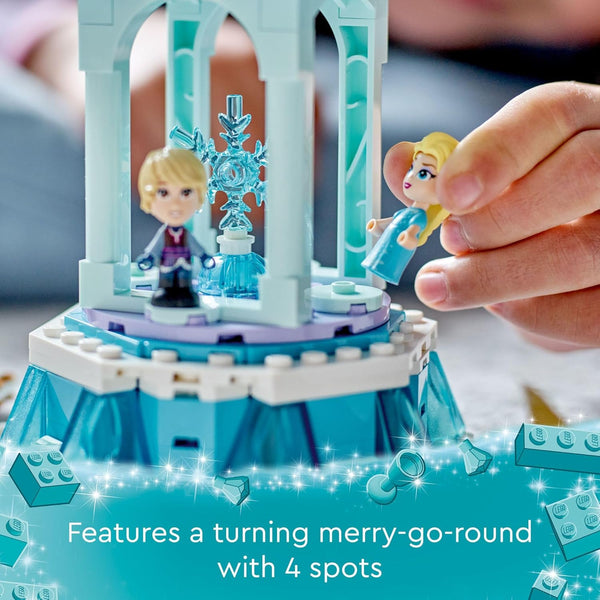 LEGO Disney Frozen Anna and Elsa’s Magical Carousel 43218 Ice Palace Building Toy Set with Disney Princess Elsa, Anna and Olaf, Great Birthday