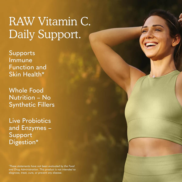 Garden of Life Vitamin Code Raw Vitamin C - 120 Capsules, 500mg Whole Food Vitamin C Capsules + Fruit & Veggie Blend & Probiotics, Supplements for