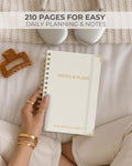 ZICOTO Aesthetic Daily Planner And Notebook With Hourly Schedule - Beautiful Spiral To do List Notepad For Work/Home to Organize Tasks And