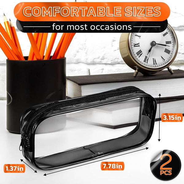 Small Makeup Bag for Purse â 2 Pcs Clear Zipper Pouches, Soft, Elastic, Waterproof Plastic Small Cosmetic Bag for Purse, Space-Efficient, Stylish
