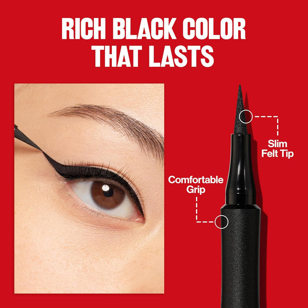 Revlon Liquid Eyeliner Pen, Colorstay Sharp Line Eye Makeup, Waterproof, Smudge-Proof, Longwearing with Slim Tapered Tip, Sharp Line