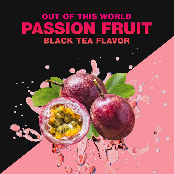 High Caffeine Tea - Highly Caffeinated Passion Fruit Black Tea - Natural Blend, High Energy Tea, Coffee Alternative With 200mg Caffeine, Herbal