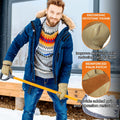 KONGOUARD Winter Working Gloves Thermal Leather Heated Safety Work Glove for Assembly,Warehouse,Light Duty Work Brown XL X-Large Brown