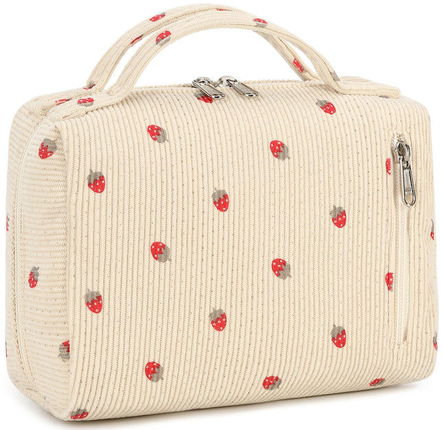 Bluboon Makeup Bag Zipper Pouch Travel Toiletry Bag Portable Cosmetic Bag Organi