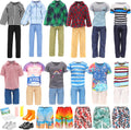 Lot 16 PCS Doll Clothes & Accessories Classic Black Suit for Boy Doll | Include Random 4 PCS Casual Wear + 5 PCS Dolls Pants + 3 Pairs of Shoes