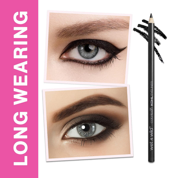 Wet N Wild Color Icon Kohl Eyeliner Pencil, Rich Hyper-Pigmented Color, Smooth Creamy Application, Long-Wearing Matte Finish Versatility,