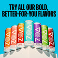 ZOA Zero Sugar Energy Drinks - Frosted Grape | Healthy Energy Formula with Natural Caffeine, Daily Vitamin C, Essential B-Vitamins | Gluten-Free,