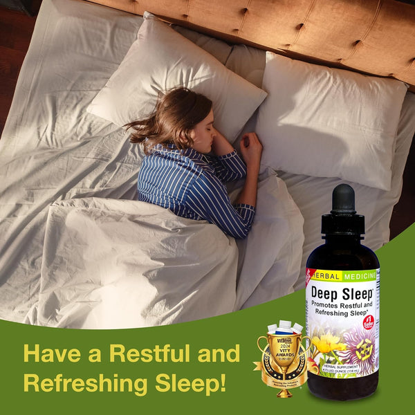 Herbs Etc. Deep Sleep Classic Liquid Extract - Herbal Supplement for Natural & Gentle Sleep Support - Restful Sleep Supplement with Passionflower,