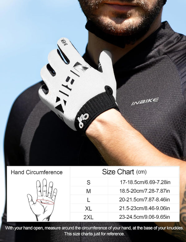 INBIKE Cycling Gloves for Men/Women Bike Gloves with Touchscreen-Padded Anti-Slip Mountain Biking MTB Bicycle Gloves for