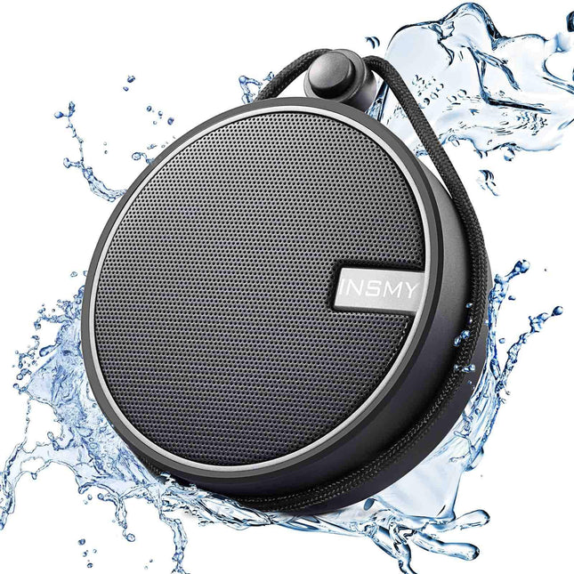 INSMY C12 IPX7 Waterproof Shower Bluetooth Speaker, Portable Small Speaker, Speakers Bluetooth Wireless Loud Clear Sound