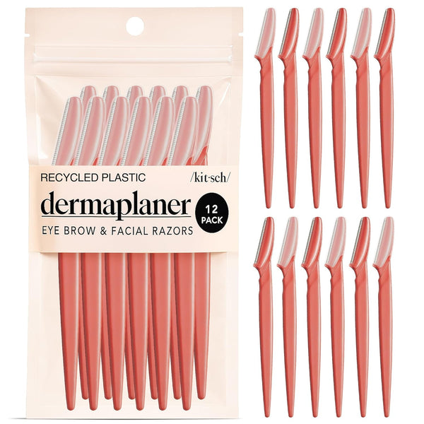 Kitsch Dermaplaning Tool - Face Razors for Women and Men, Eyebrow Trimmer and Face Shaver, Facial Hair Removal, Facial Razors for Women and Men,