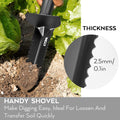 INCLY Metal Detector Shovel, Heavy Duty Double Serrated Edge Digger, Detecting Digging Tool with Sheath for Belt Mount, Gardening & Detecting