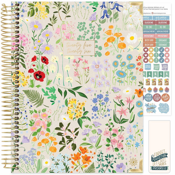 bloom daily planners HARDCOVER Planner 2025-2026 (8.5" x 11") Academic Year (July 2025 - July 2026) - Task Goal Organizer - Monthly & Weekly