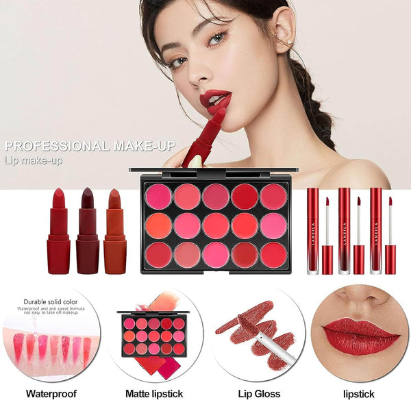 MISS ROSE M All In One Full Makeup Kit for Women, Multipurpose Makeup Sets, Beginners and Professionals Alike, Easy to Carry(Pink) Set 2