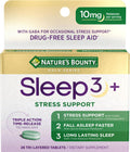 Nature's Bounty Stress Support Plus Melatonin, 56 Tri-Layered Tablets Unflavoured 56 Count (Pack of 1)