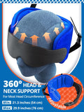 SARISUN Airplane Pillow Combo with Chin Strap, Travel Pillows for Airplanes with Sleep Eye Mask, Plane Pillow for Long Flights, Car Road Trip,
