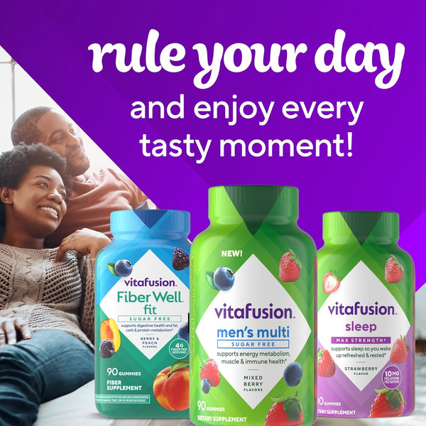 Vitafusion Sugar Free MenÃ¢ÂÂS Multi Daily Gummy Multivitamins, Supports Energy Metabolism, Muscle and Immune Health (1), Mixed Berry Flavors,