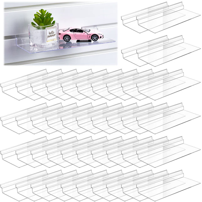 Maitys Hanging Slatwall Shelves Accessories Clear Slatwall Wire Shelf Shoe Shelves for Wall Retail Display Home Shoe Sto