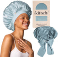 Kitsch XL Satin Bonnet for Sleeping - Softer than Silk Hair Bonnet for Women - Secure Fit, Adjustable Night Cap for Curly & Textured Hair -