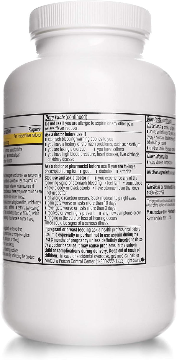 PHARBEST Aspirin 325 mg | Regular Strength | 1000 Count Uncoated Tablets