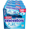 Mentos Pure Fresh Sugar-Free Chewing Gum, Fresh Mint, 50 Count (6 Pack) | Contains Xylitol, Perfect for Long Lasting Fresh Breath at School, Work