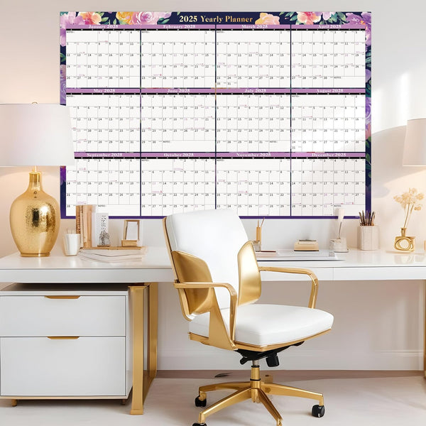Ospelelf 2025 Wall Calendar Large 32'' X 48'' Dry Erase Laminated Calendar for Wall, 12 Month Family Calendar, Use Jan 2025 - Dec 2025 (Morandi)