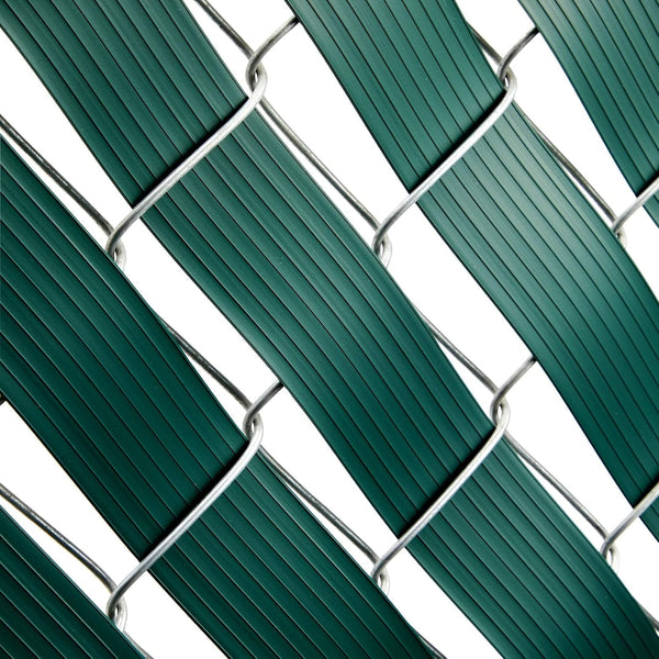 Juvale Fence Privacy Screen Slats - 1.8 in x 246 ft, Dark Green PVC - Privacy Fence Plastic Strips & Vinyl Green Tape with Brass Fasteners -