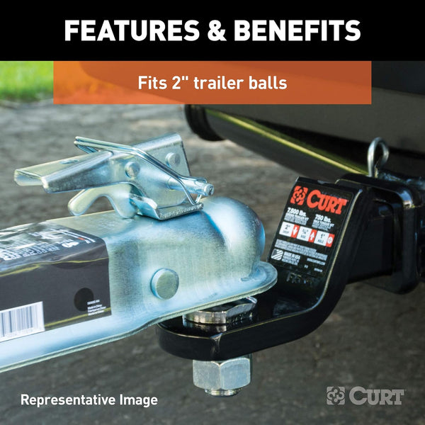 CURT 25194 Posi-Lock Coupler Replacement Latch for 2-Inch Trailer Hitch Ball, CLEAR ZINC