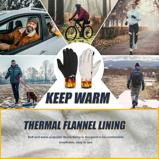 Pixel Panda Winter Gloves for Men Women Warm Touchscreen Gloves for Cold Weather
