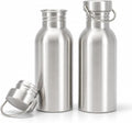 Yopay 2 Pack Sports Water Bottle, 12OZ Single Walled 18/8 Stainless Steel Water Bottle for Cyclists, Runners, Hikers, Beach Goers, Picnics,
