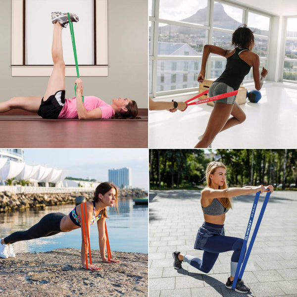 Resistance Bands, Pull up Bands, Workout Bands for Exercise, Thick Heavy Resistance Band Set with Door Anchor, Elastic Bands for Body Stretching,