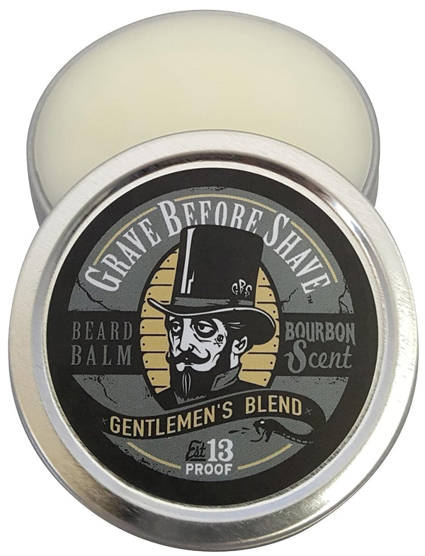 Grave Before Shave Gentlemen's Blend Beard Pack with Beard Balm and Beard Oil (Bourbon/Sandalwood Scent) 1.5 Ounce (Pack of 2)