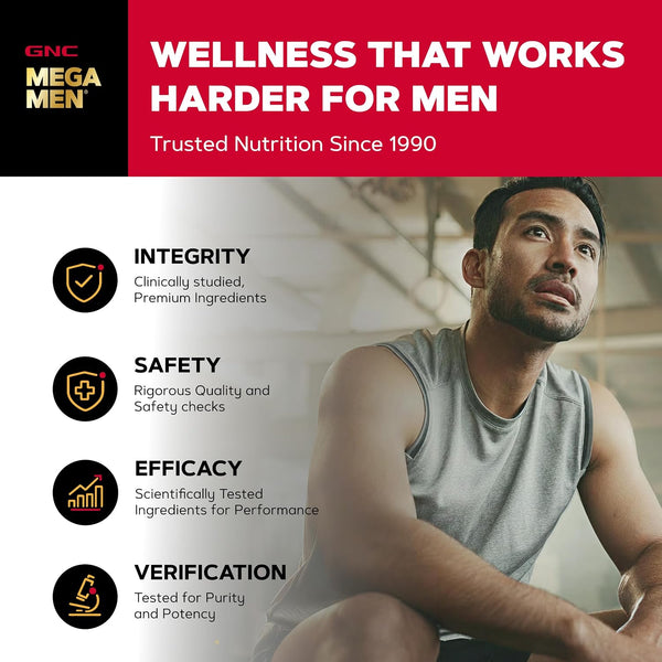 GNC Mega Men Multivitamin Gummy for Men - Energy, Metabolism, & Immune Support, Mixed Berry, 120 Count 120 Count (Pack of 1)