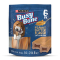 Purina Busy Bone Made in USA Facilities, Long Lasting Small/Medium Breed Adult Dog Chews, Peanut Butter Flavor - (Pack of 4) 6 Ct. Pouches