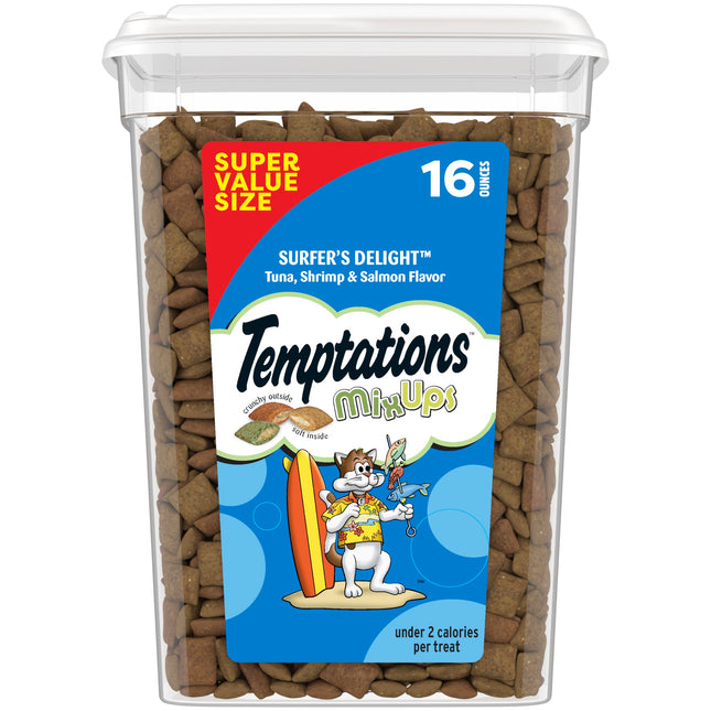 Temptations Mixups Crunchy and Soft Cat Treats Surfer'S Delight Flavor, 16 Oz. T